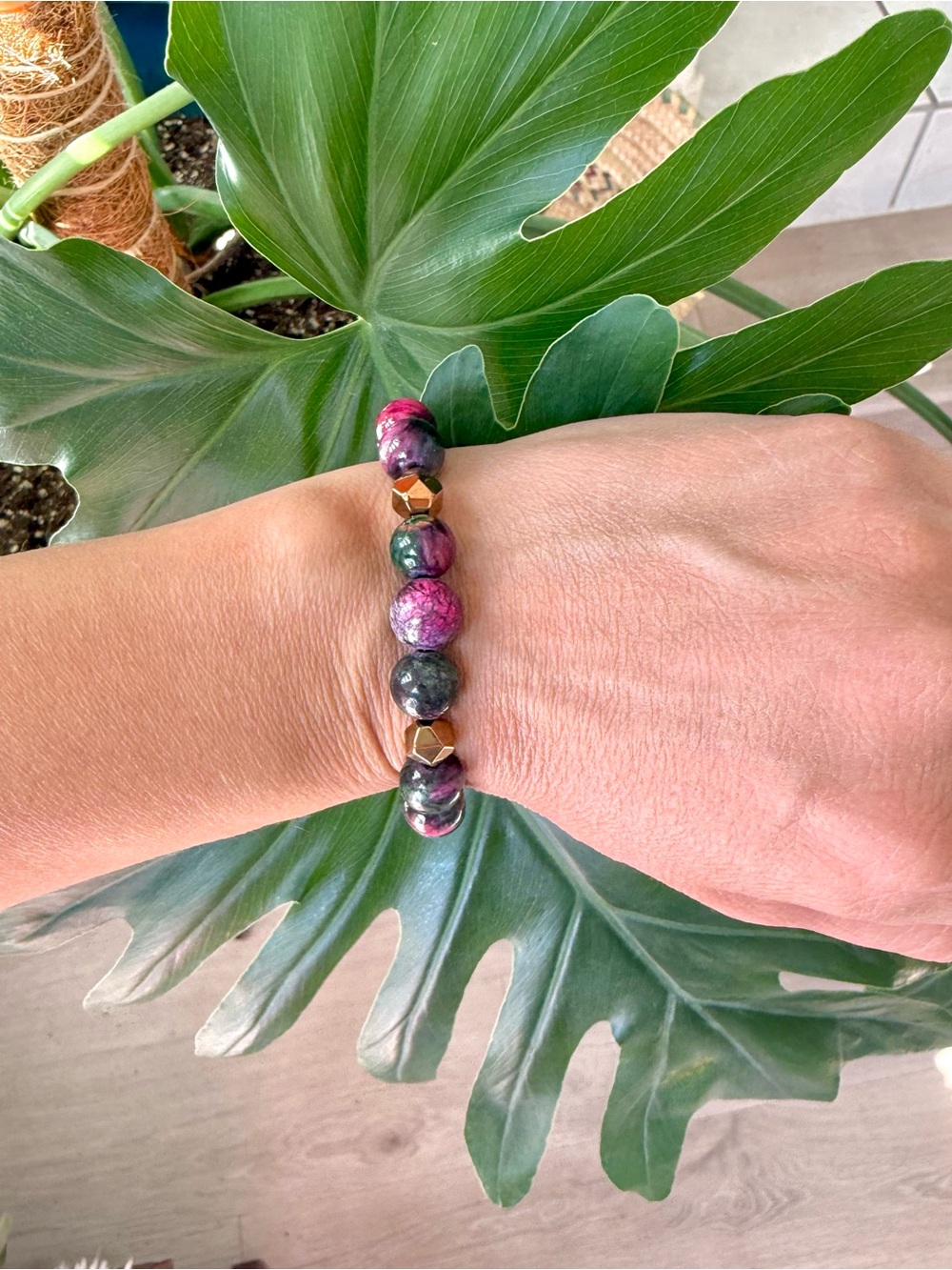 Jasper & Hematite bracelet (one)